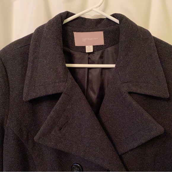 Croft & Barrow Black Double-Breasted Wool Pea Coat - Picture 5 of 10